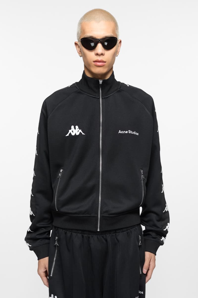 acne studios kappa football shirts retro sports shorts pink top caps models