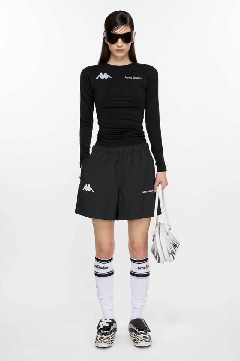 acne studios kappa football shirts retro sports shorts pink top caps models