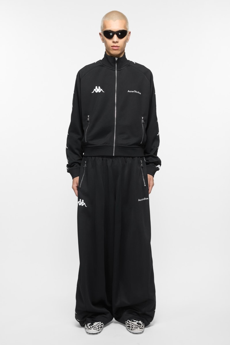 acne studios kappa football shirts retro sports shorts pink top caps models