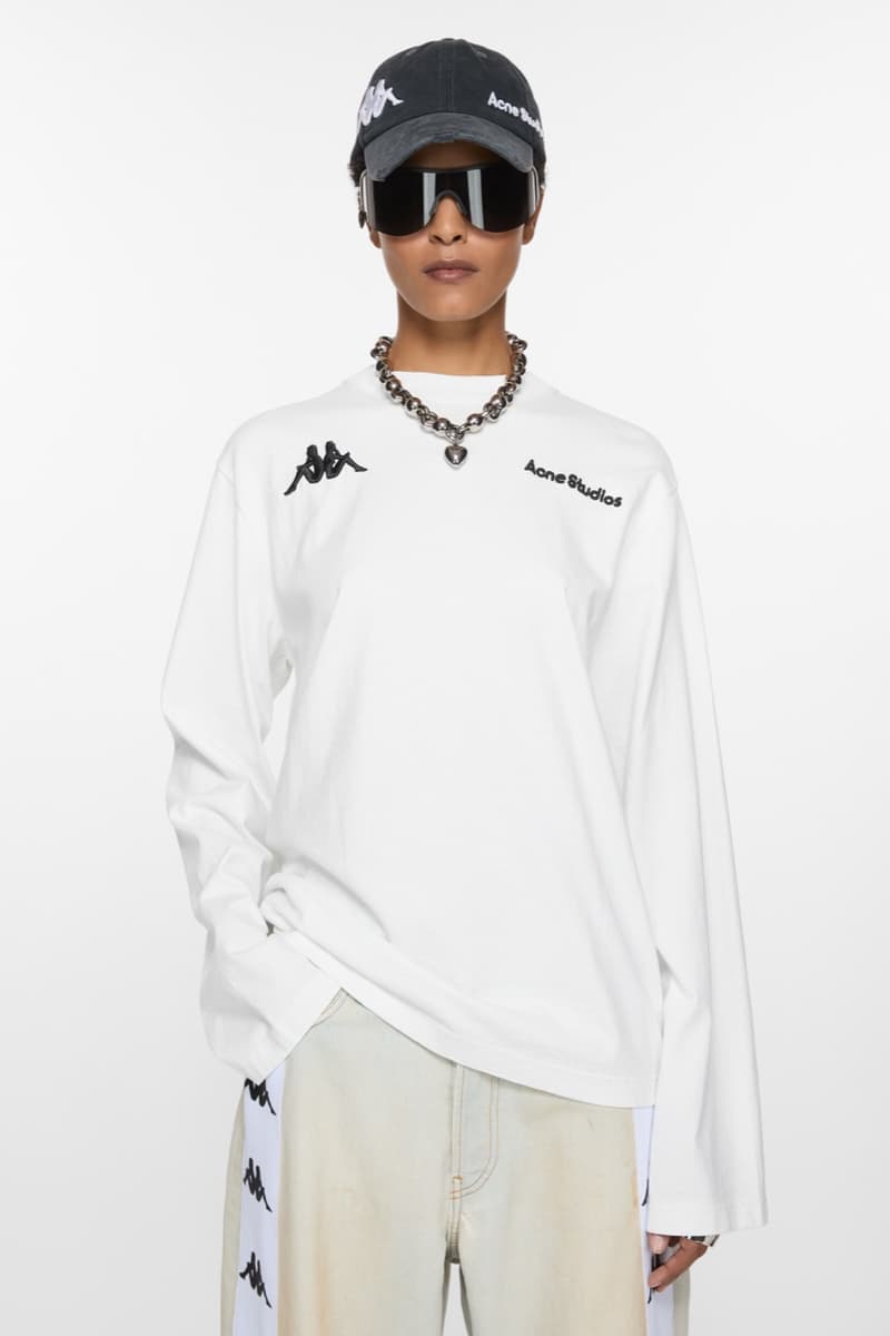 acne studios kappa football shirts retro sports shorts pink top caps models