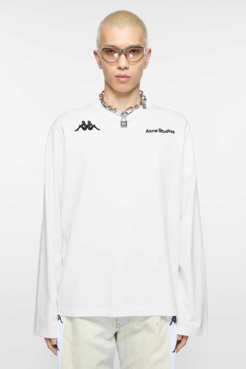 acne studios kappa football shirts retro sports shorts pink top caps models