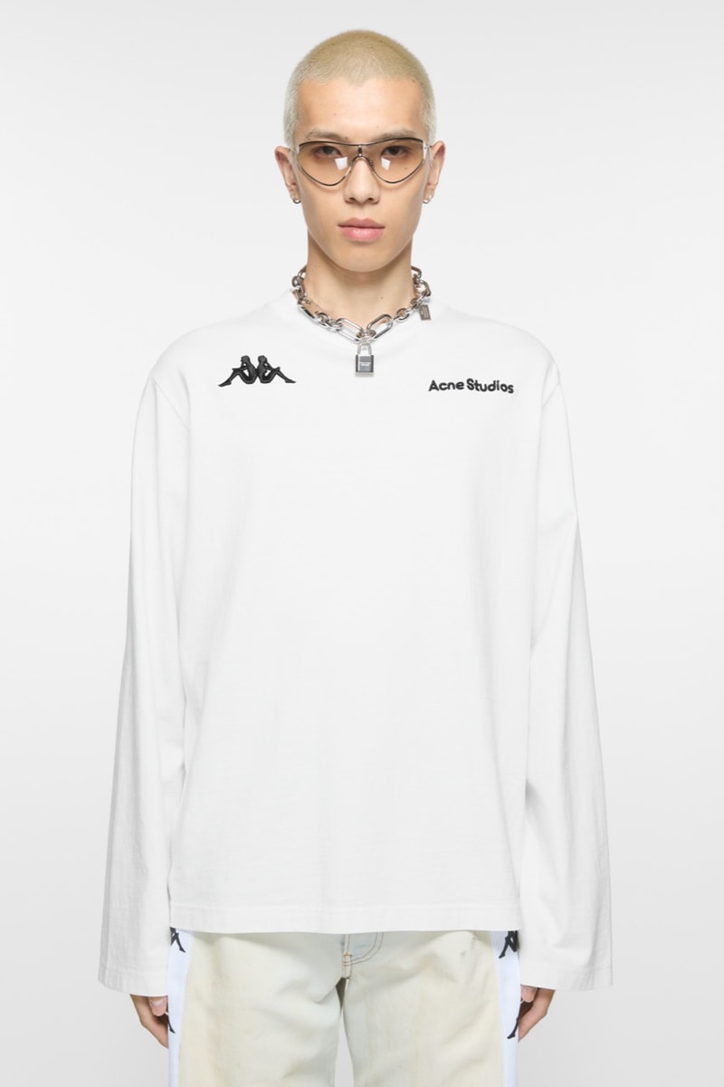 acne studios kappa football shirts retro sports shorts pink top caps models