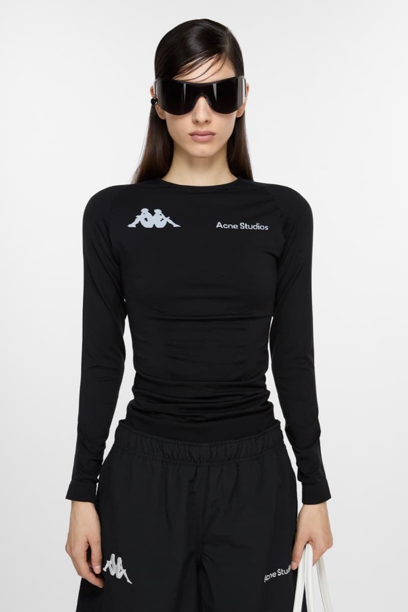 acne studios kappa football shirts retro sports shorts pink top caps models