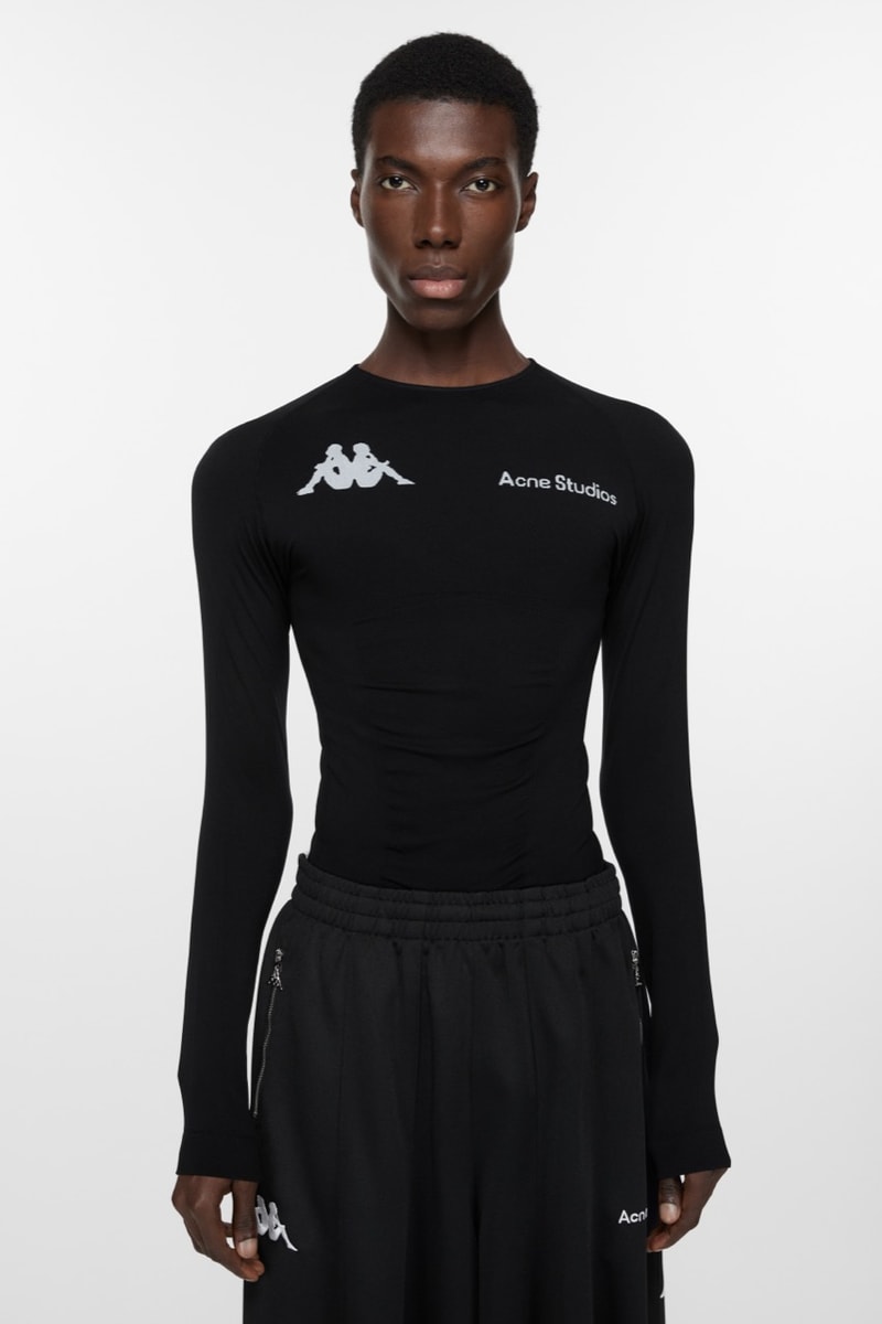 acne studios kappa football shirts retro sports shorts pink top caps models