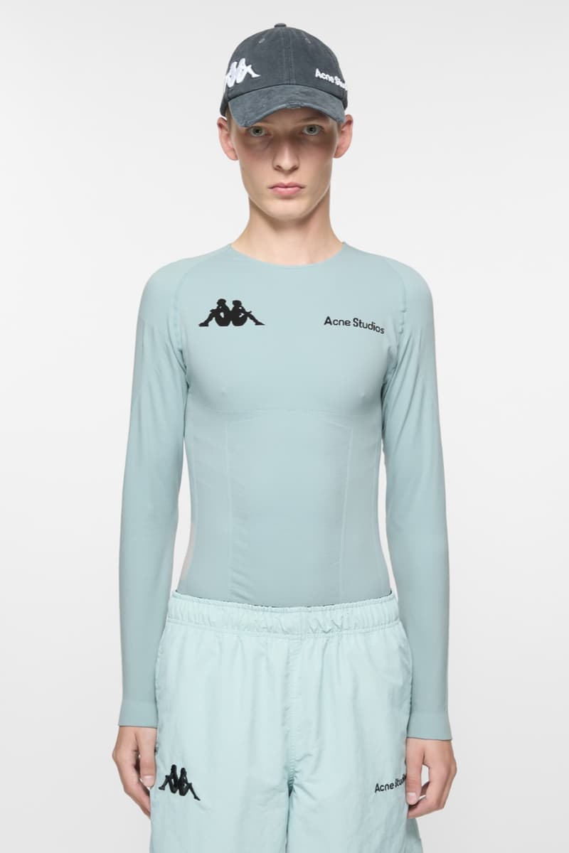 acne studios kappa football shirts retro sports shorts pink top caps models