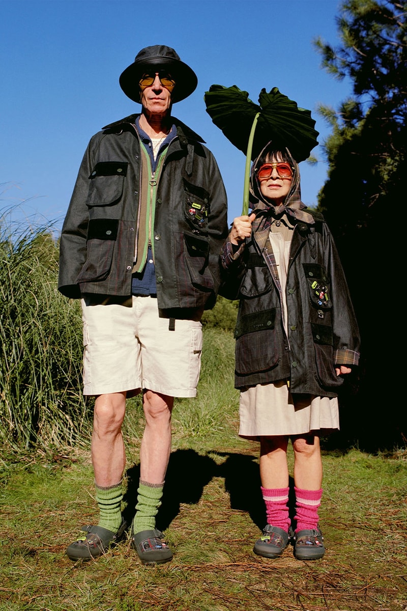 Barbour, Crocs, Wellington Boot, Clog, PVC, Tartan, Green, Red, Black, Jibbitz, Jacket