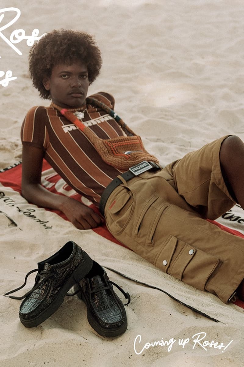 martine rose clarks campaign woman micro shorts pants heels loafers torhill shoe