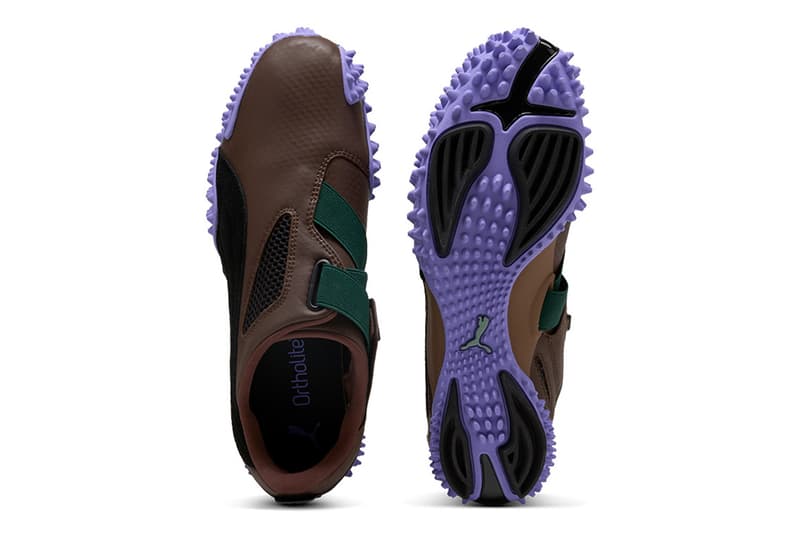 PUMA, Inside Tag, Collaboration, Sneakers, Footwear, Purple, Leather, Brown, Green, Black, Spikes, White, Orange, Grey