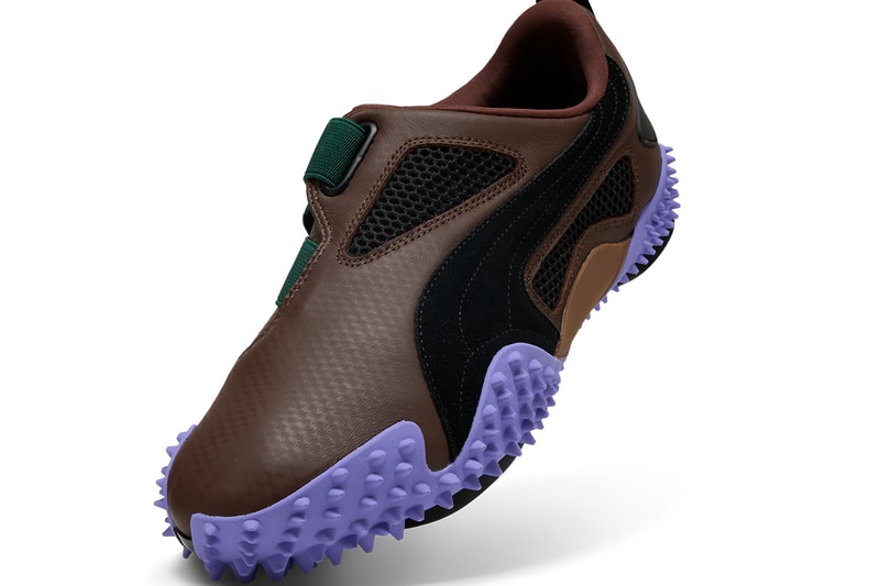 PUMA, Inside Tag, Collaboration, Sneakers, Footwear, Purple, Leather, Brown, Green, Black, Spikes, White, Orange, Grey