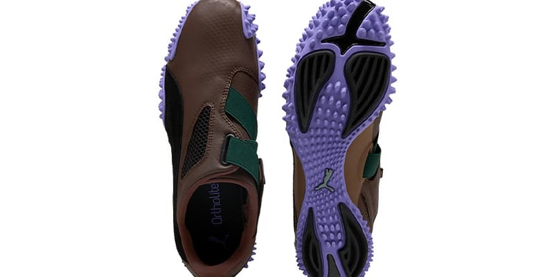 PUMA, Inside Tag, Collaboration, Sneakers, Footwear, Purple, Leather, Brown, Green, Black, Spikes, White, Orange, Grey
