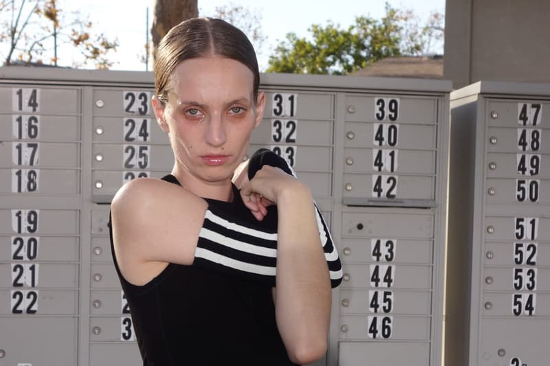 petra collins y3 adidas spring summer photography black track pants 
