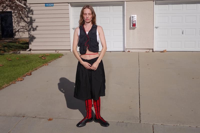 petra collins y3 adidas spring summer photography black track pants 