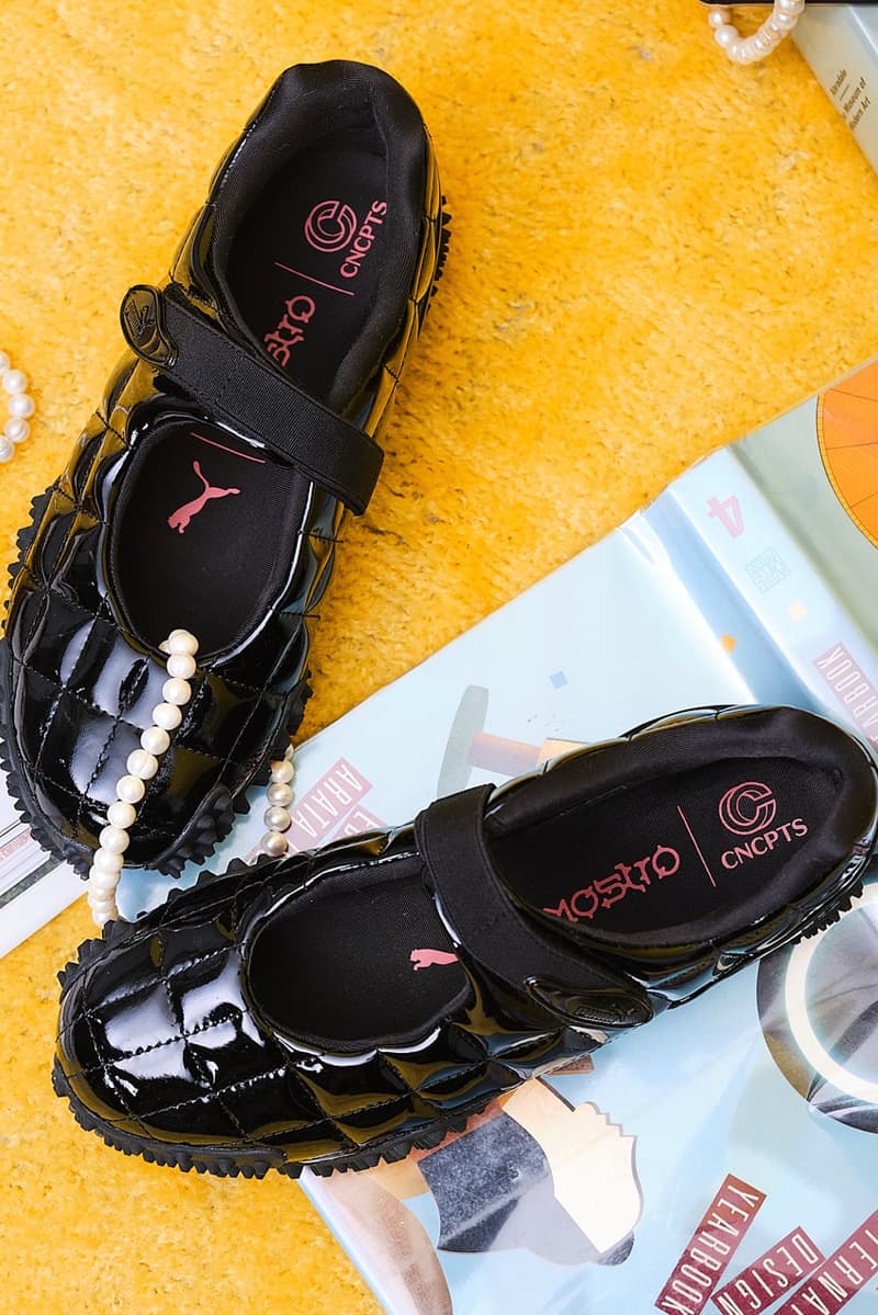 puma mostro fey mary jane sneaker black pink white velcro