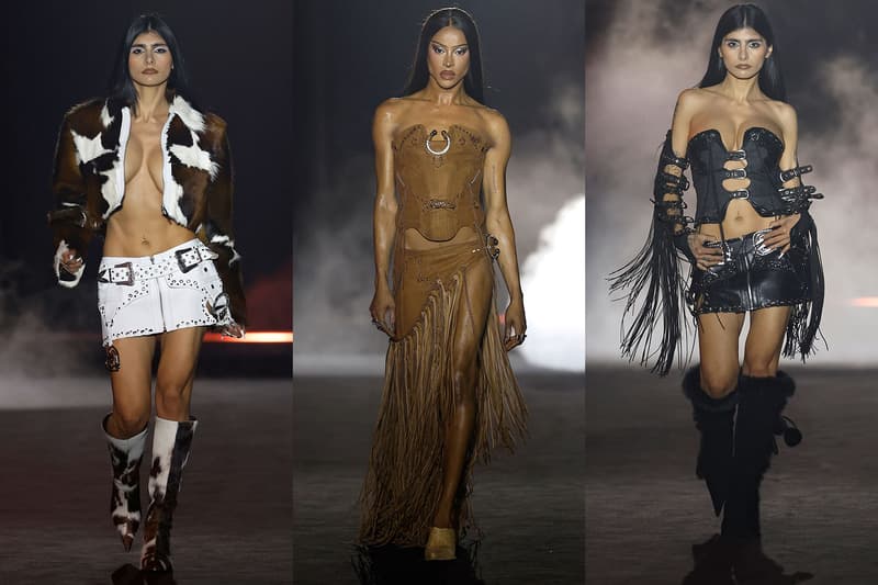 mia khalifa cow print barcelona runway dominnico woman model 
