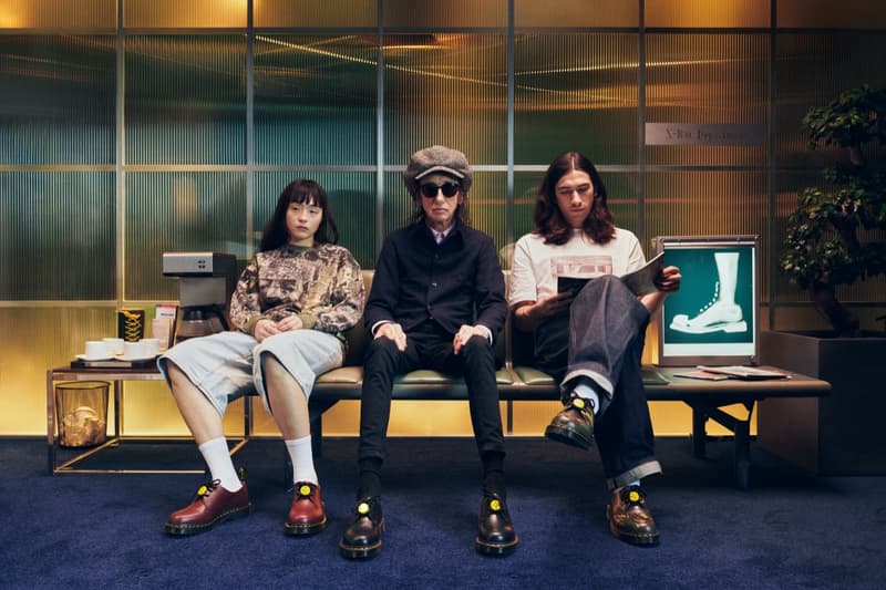 palace dr martens boots camouflage yellow button red shoes woman dog