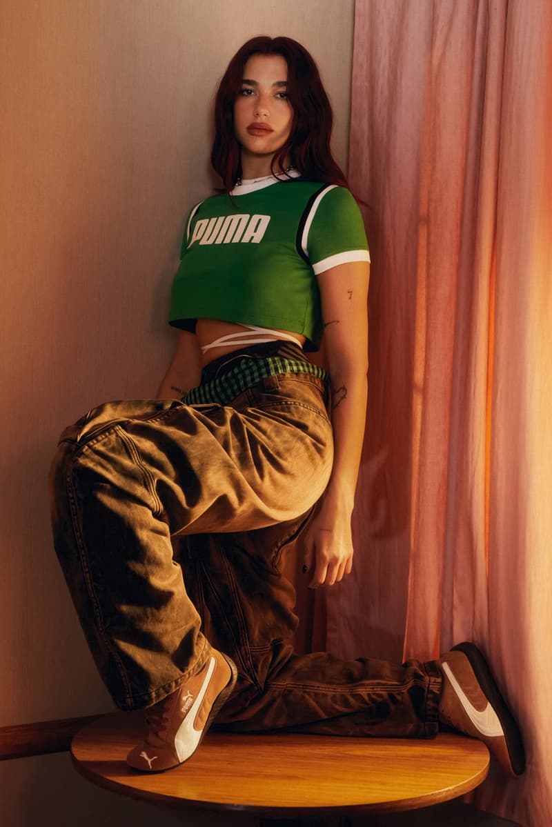 puma dua lipa speedcat sneaker coffee brown bright blue