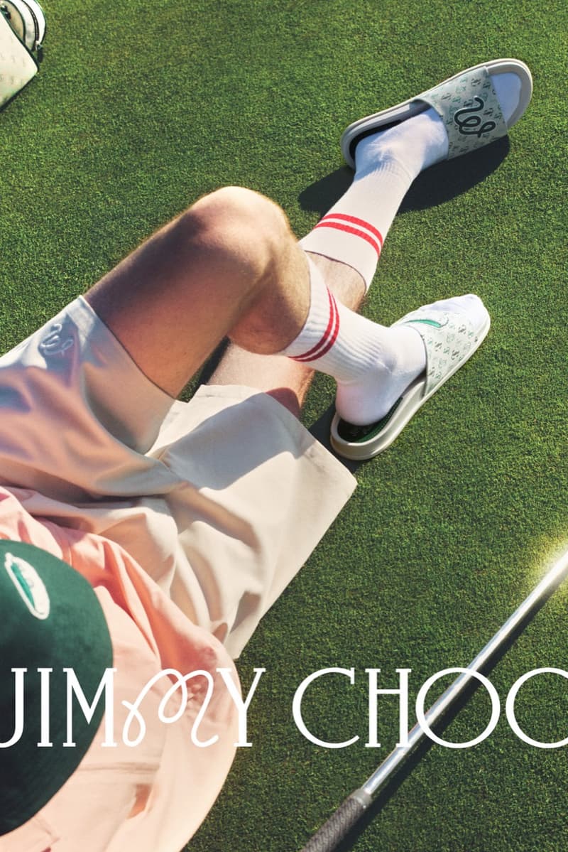 jimmy choo malbon golf collaboration shoes flags green sports