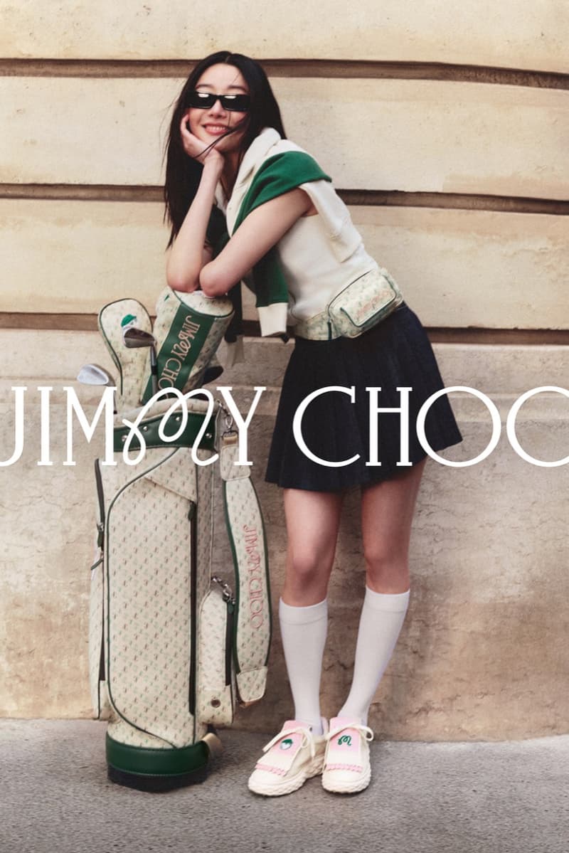 jimmy choo malbon golf collaboration shoes flags green sports