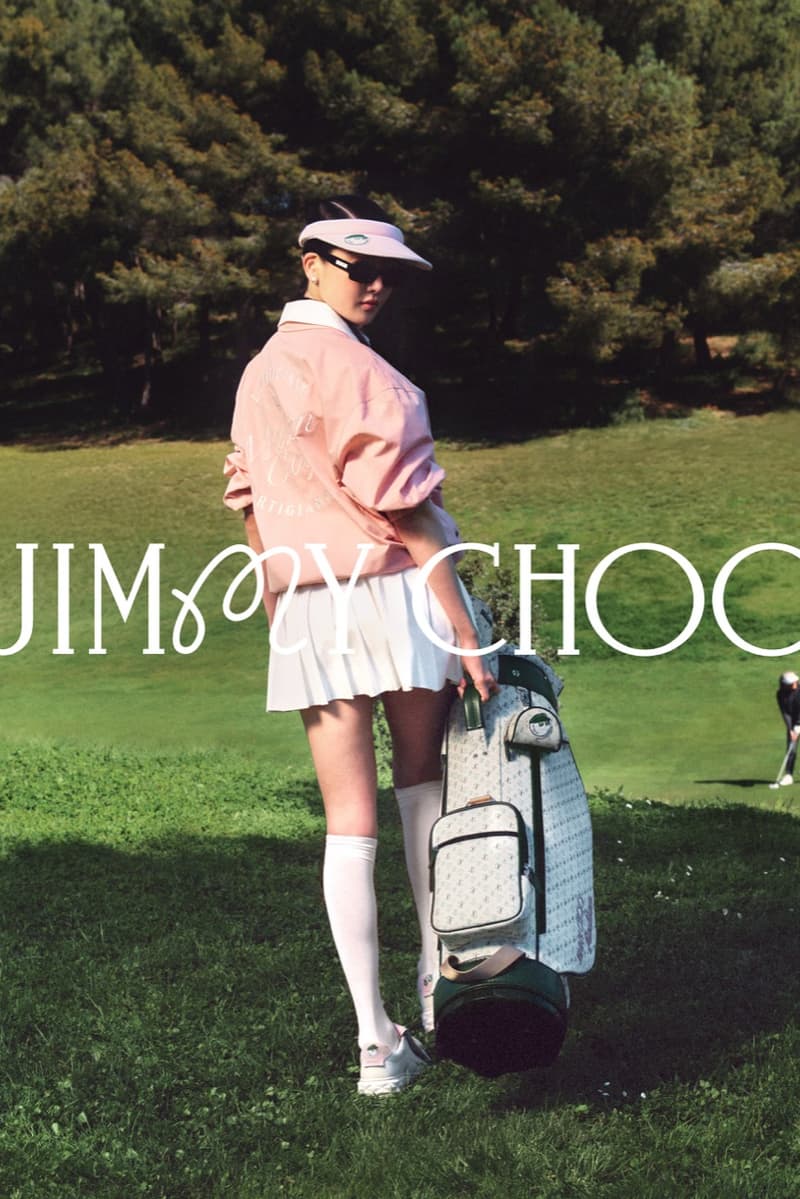 jimmy choo malbon golf collaboration shoes flags green sports