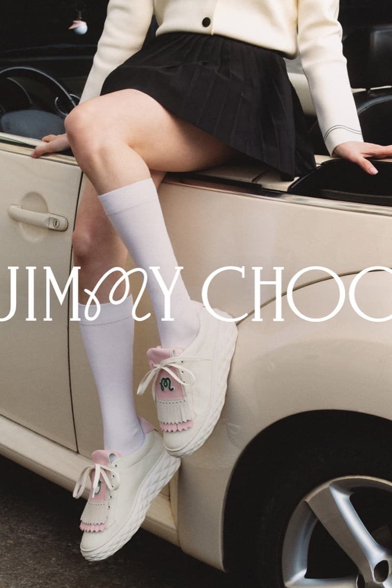 jimmy choo malbon golf collaboration shoes flags green sports