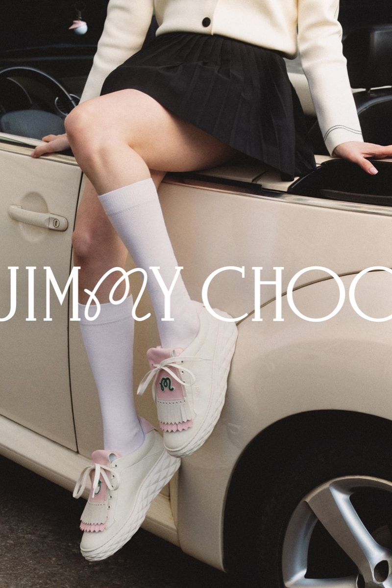 jimmy choo malbon golf collaboration shoes flags green sports