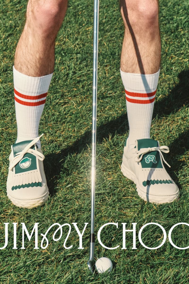 jimmy choo malbon golf collaboration shoes flags green sports