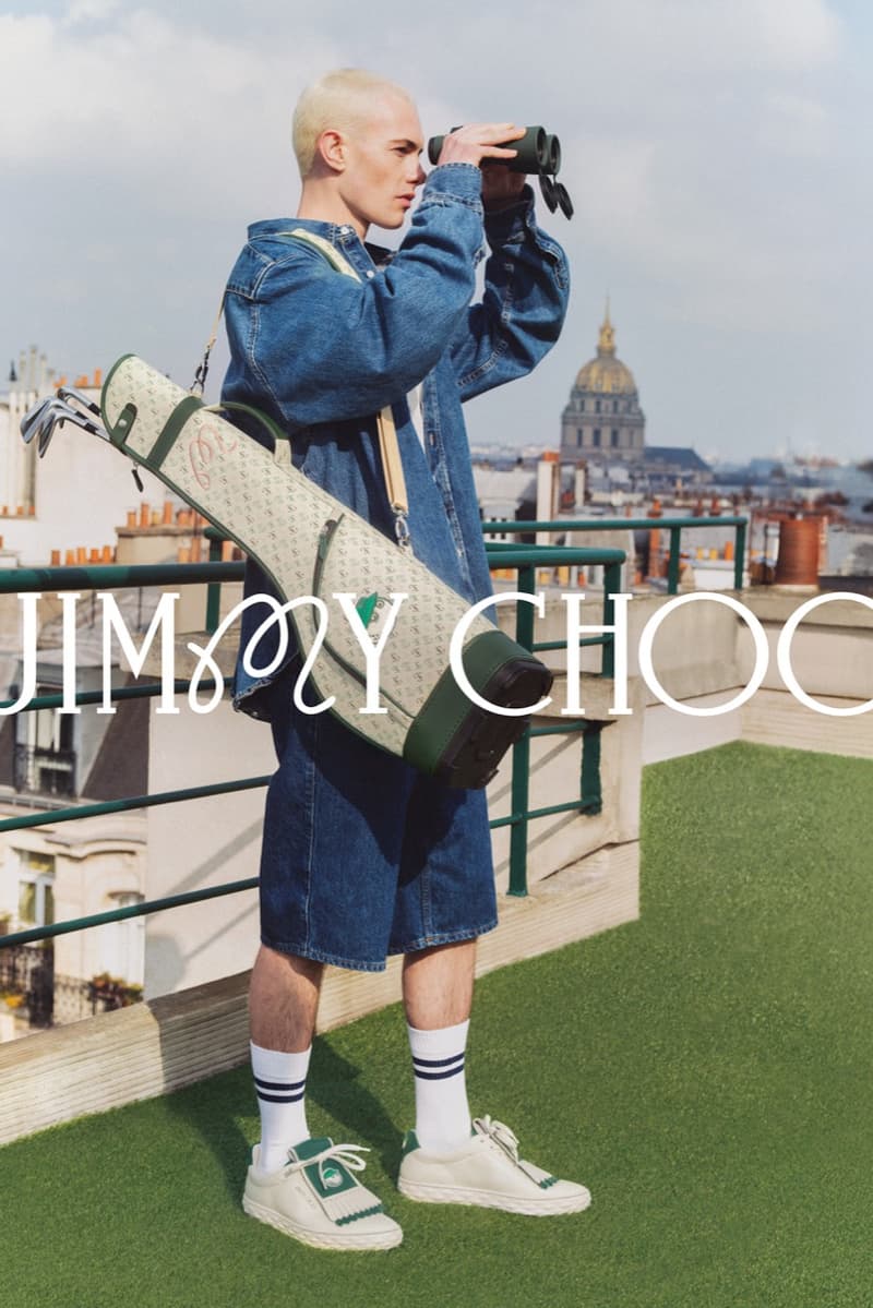 jimmy choo malbon golf collaboration shoes flags green sports