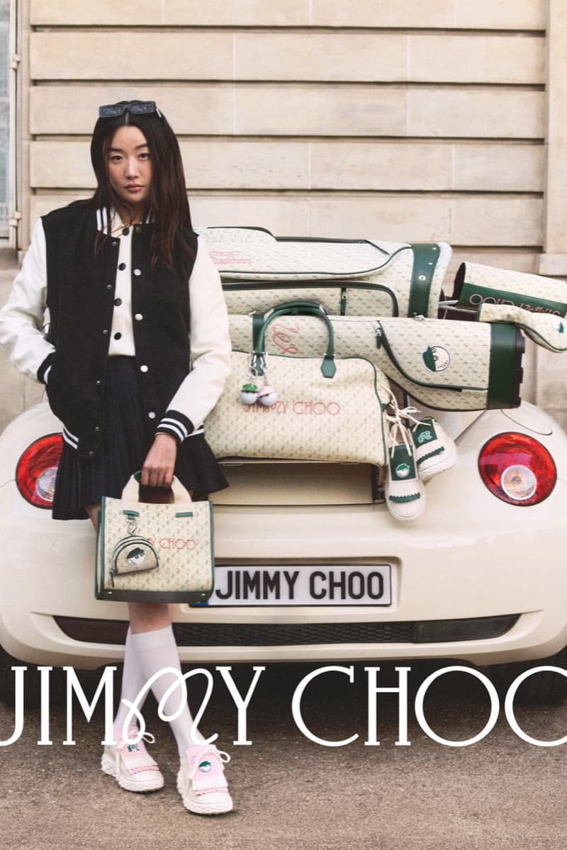 jimmy choo malbon golf collaboration shoes flags green sports