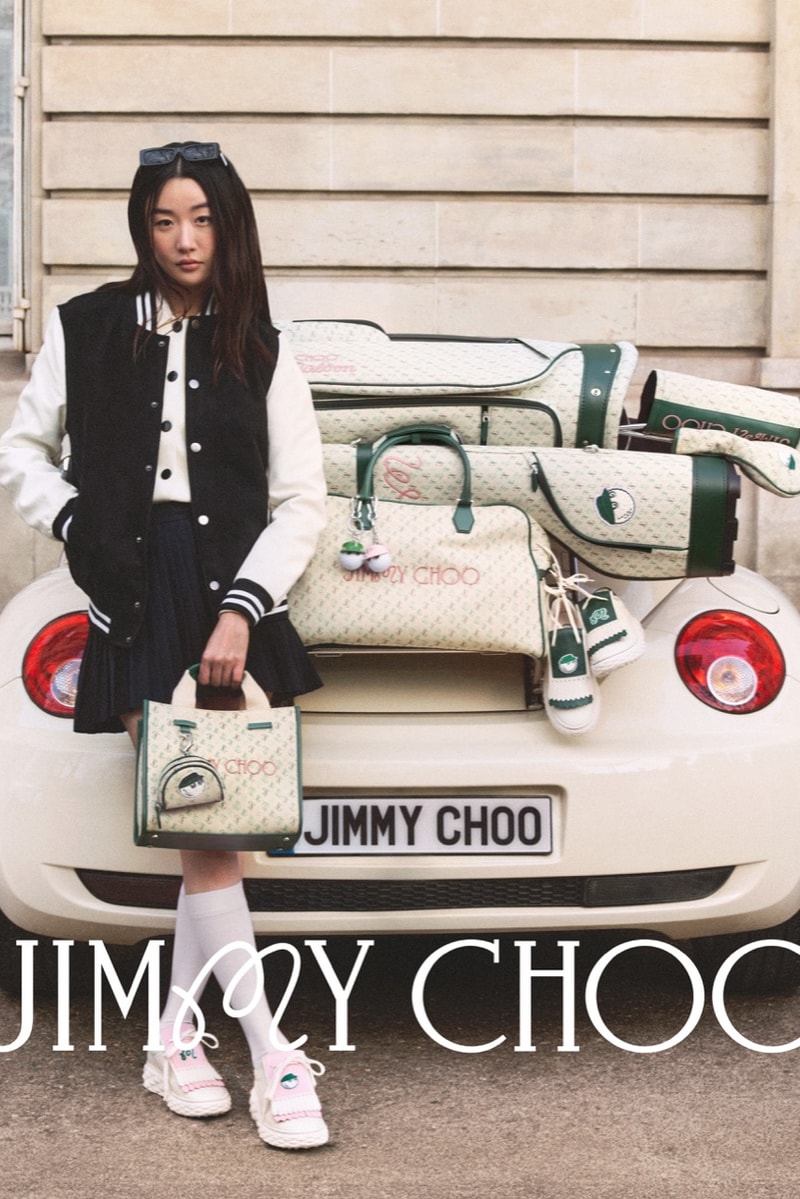jimmy choo malbon golf collaboration shoes flags green sports