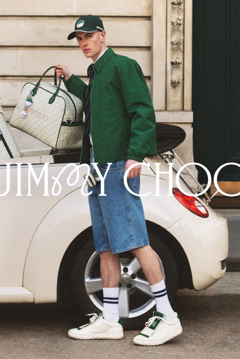 jimmy choo malbon golf collaboration shoes flags green sports