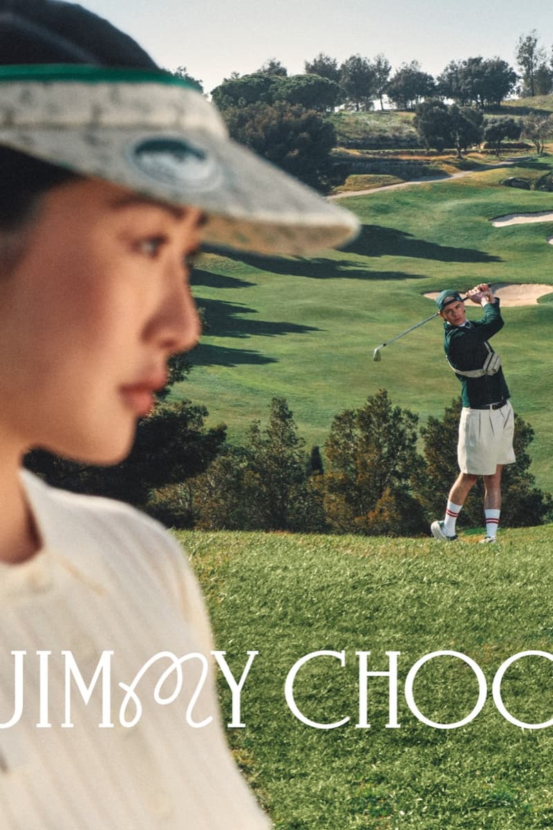 jimmy choo malbon golf collaboration shoes flags green sports