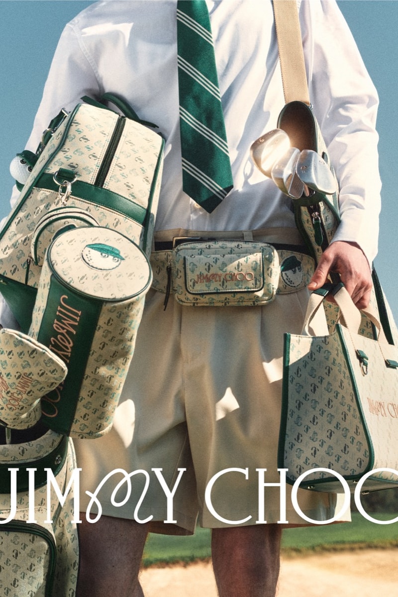 jimmy choo malbon golf collaboration shoes flags green sports