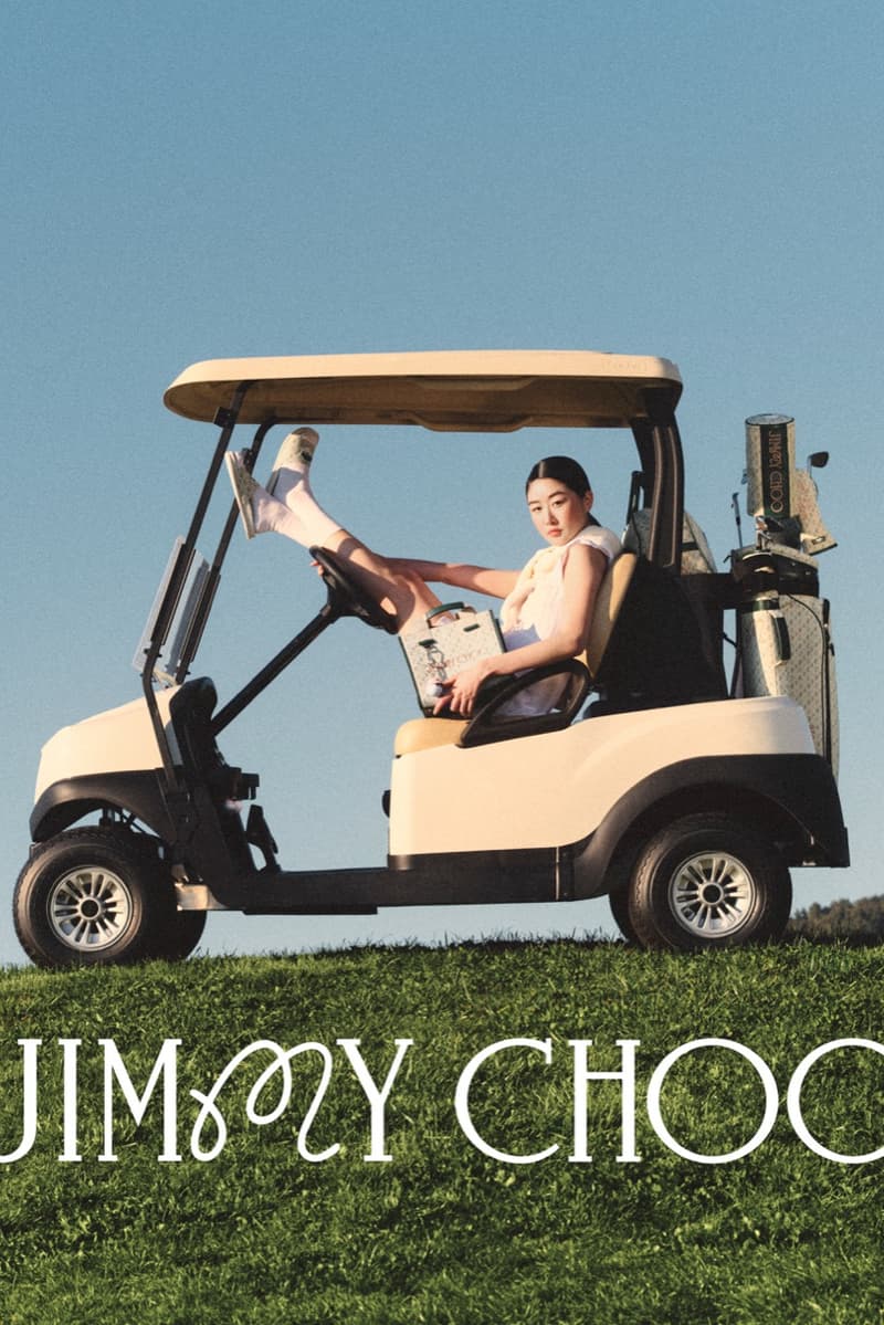 jimmy choo malbon golf collaboration shoes flags green sports