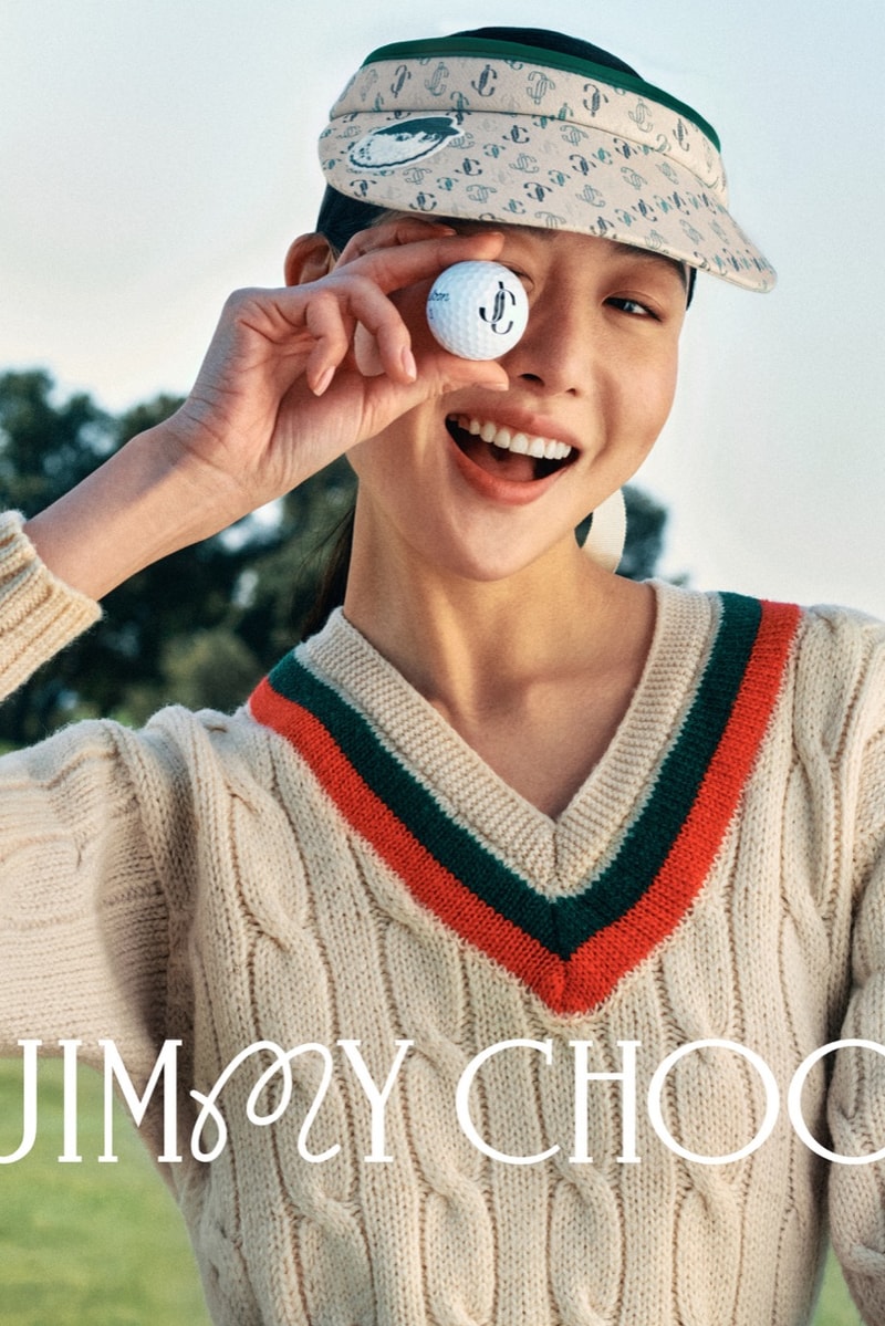 jimmy choo malbon golf collaboration shoes flags green sports