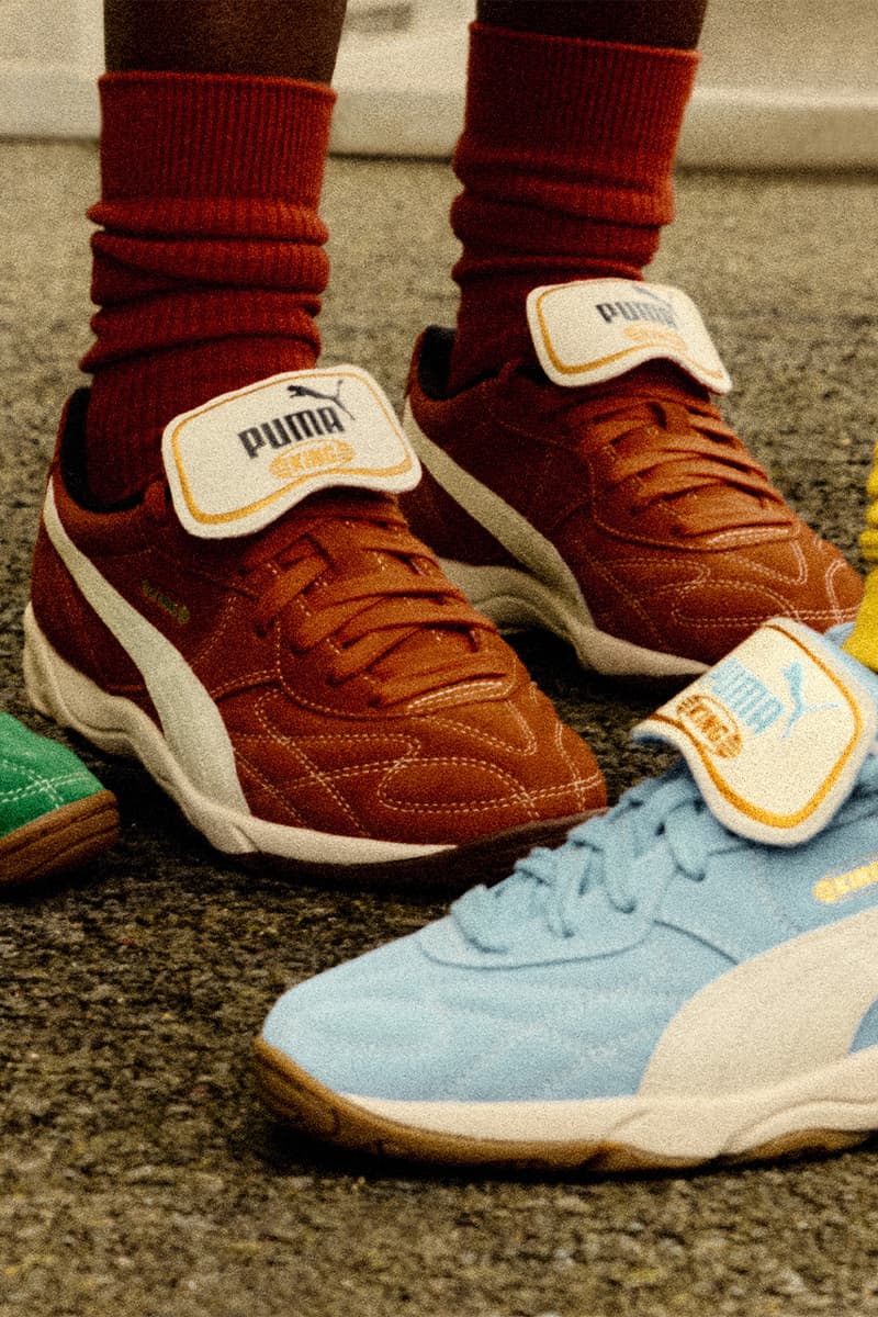 PUMA, Orange, Green, Blue, Shoe, Football, Leather, Rubber