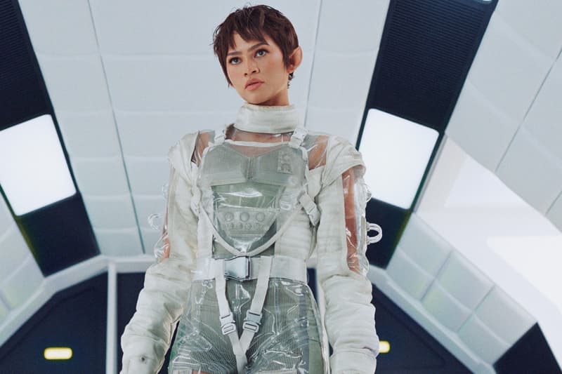 nadia lee cohen zendaya on running sportswear bras bike shorts athletic