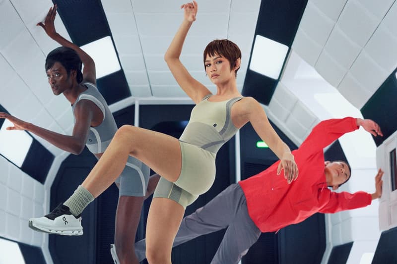 nadia lee cohen zendaya on running sportswear bras bike shorts athletic