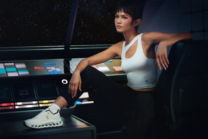 nadia lee cohen zendaya on running sportswear bras bike shorts athletic