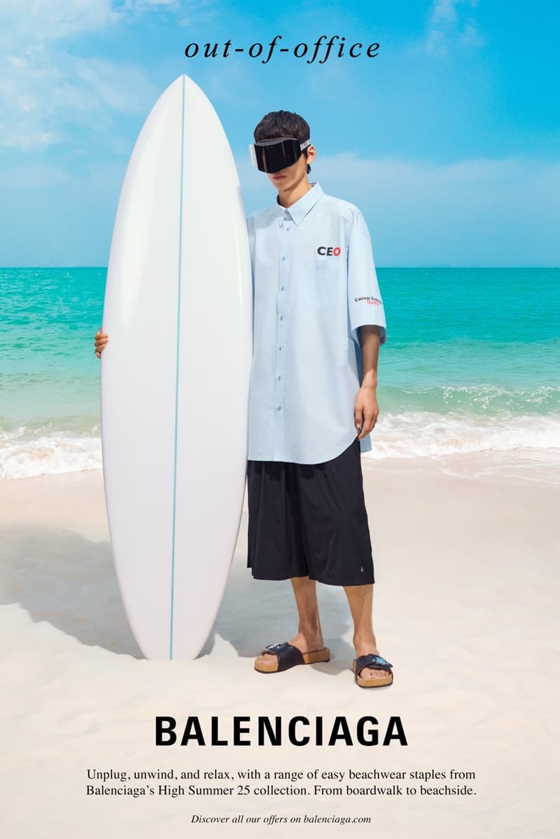 balenciaga summer surfboard bikinis swimsuit beaches models