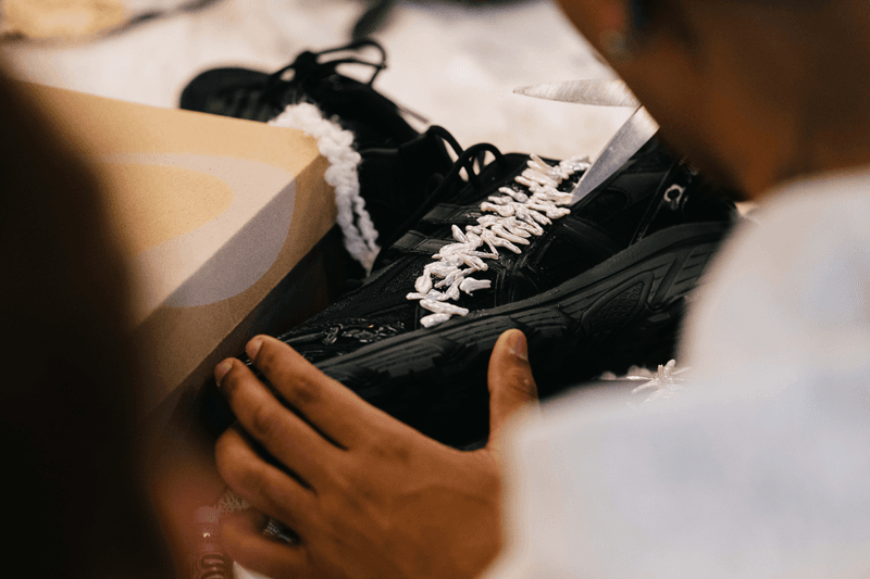 asics metagirl caterina mongillo gel nunobiki sneakers shoe footwear customization class personalization sustainable feathers metal new york city event lower east side chinatown 