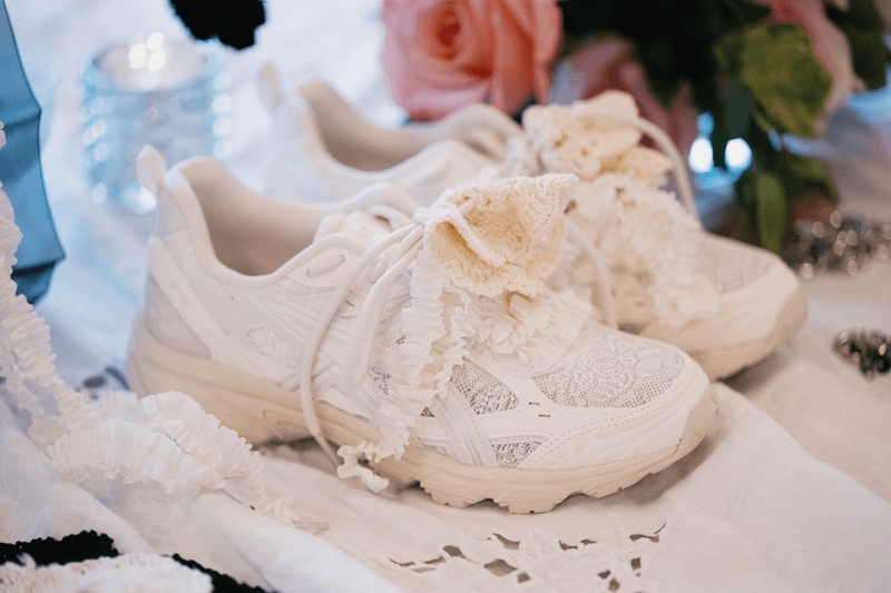 asics metagirl caterina mongillo gel nunobiki sneakers shoe footwear customization class personalization sustainable feathers metal new york city event lower east side chinatown 
