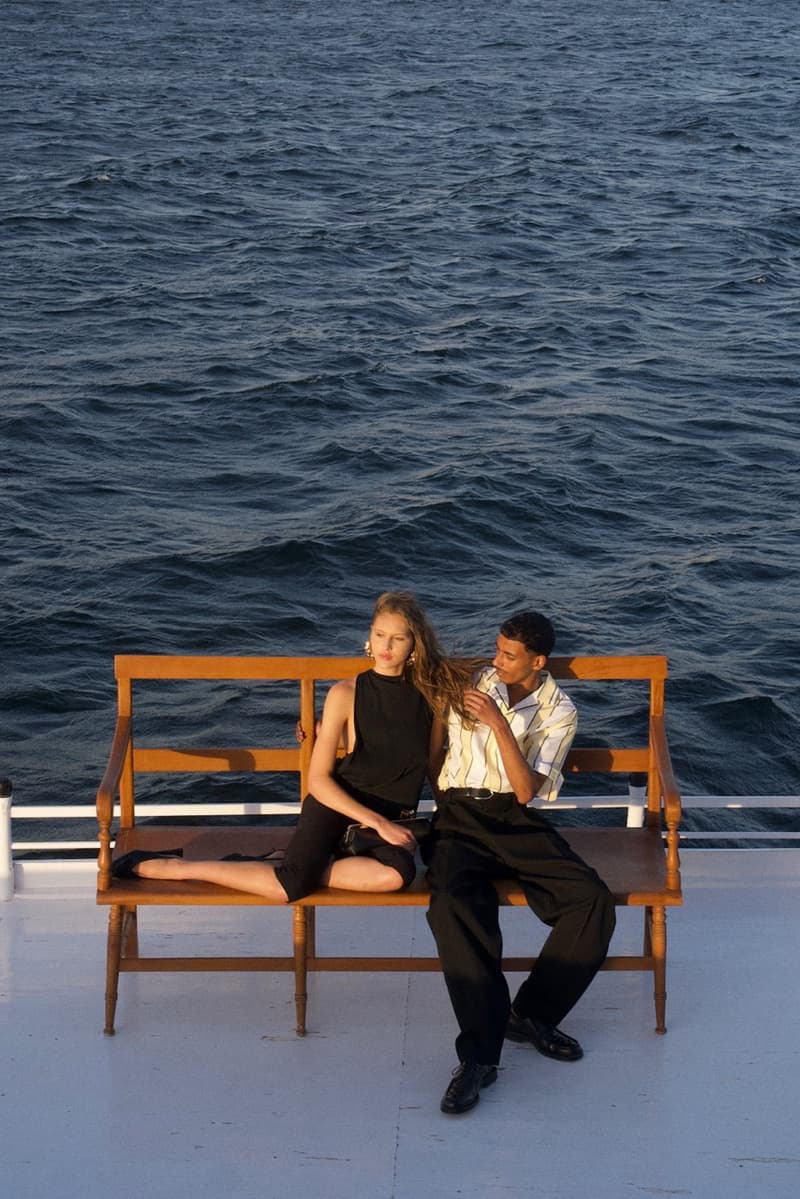 jacquemus pyramids egypt horses collection models boat sailing desert