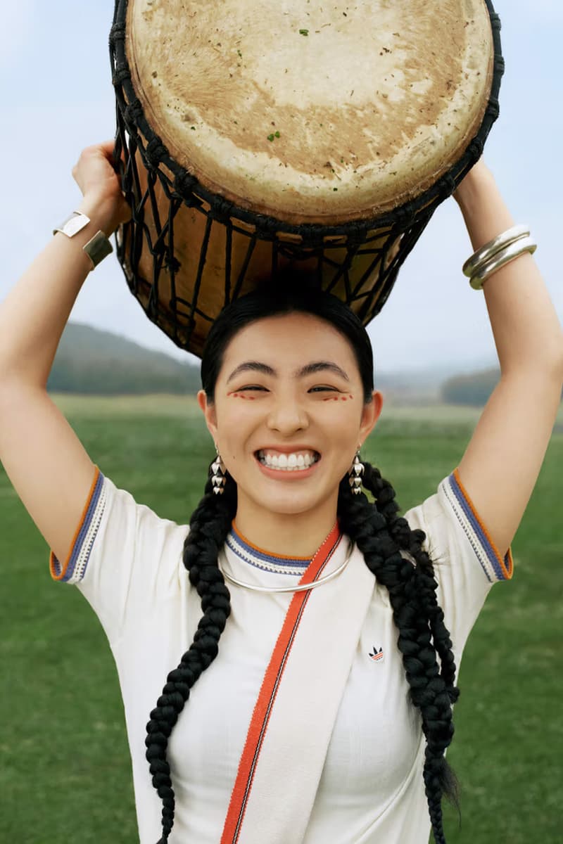 adidas Originals, CLOT, Collaborations, Sneakers, Blue, White, Stripes, Orange, Geometric Pattern, Sweatshirt, T-Shirt