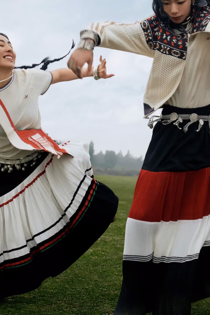 adidas Originals, CLOT, Collaborations, Sneakers, Blue, White, Stripes, Orange, Geometric Pattern, Sweatshirt, T-Shirt