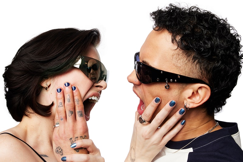 couple speaking to each other wearing chillhouse forever wear nail polish, manicure, beauty