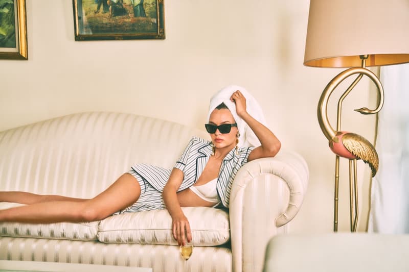 reformation pyjamas pool beach woman bra towel shorts cami vest top 