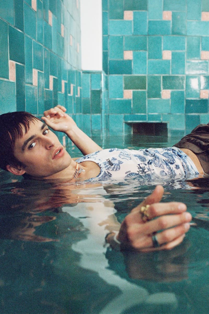 versace la vacanza turquoise girl bikini glitzy gold sequin tops water swimming bodies