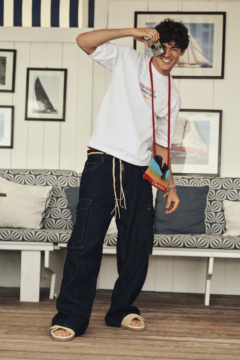 dsquared2 summer campaign couple kissing bikinis bikini top holiday vacation water