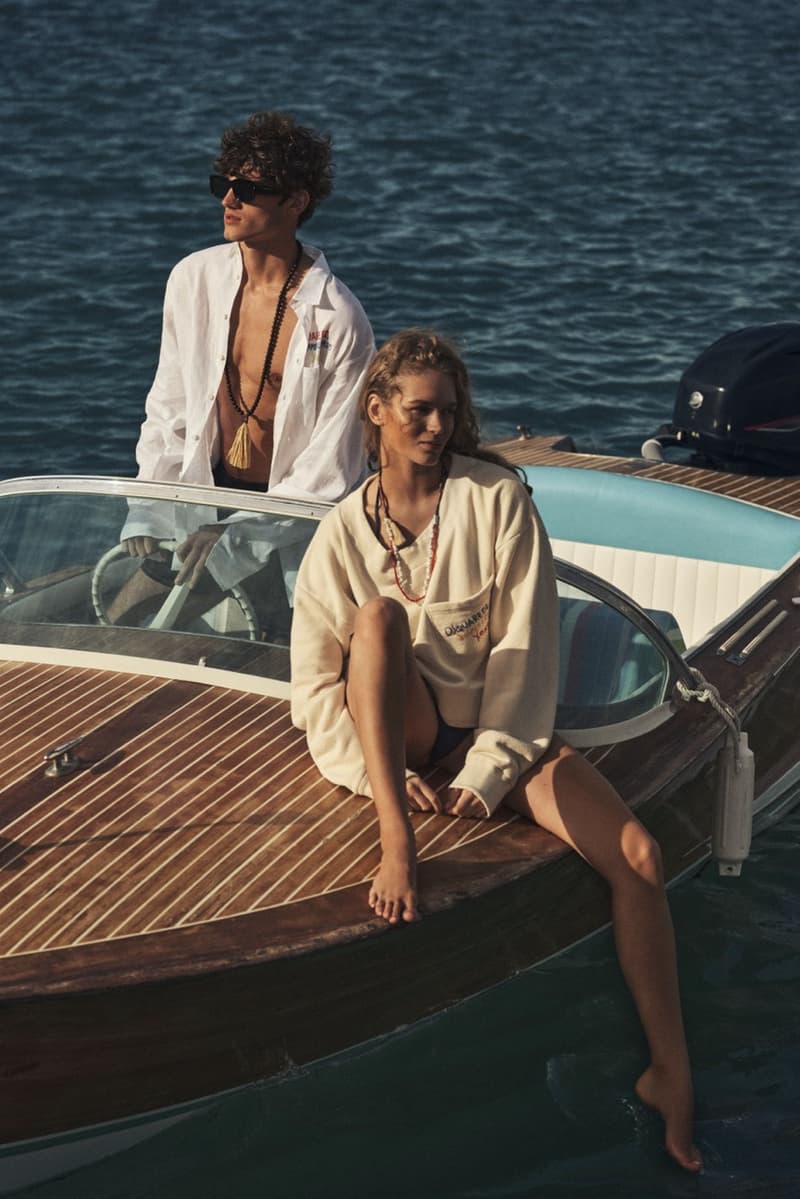 dsquared2 summer campaign couple kissing bikinis bikini top holiday vacation water