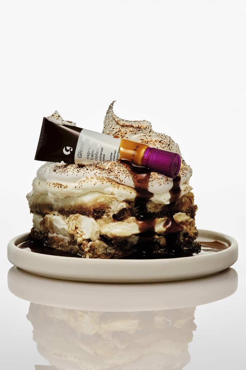 quen blackwell in office wear, glossier balm dot calm mocha espresso, beauty, skincare, makeup